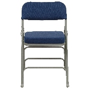 HERCULES Series Premium Curved Triple Braced & Double Hinged Navy Fabric Metal Folding Chair, HA-MC320AF-NVY-GG