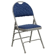 HERCULES Series Ultra-Premium Triple Braced Navy Fabric Metal Folding Chair with Easy-Carry Handle, HA-MC705AF-3-NVY-GG