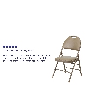 HERCULES Series Ultra-Premium Triple Braced Beige Vinyl Metal Folding Chair with Easy-Carry Handle, HA-MC705AV-3-BGE-GG