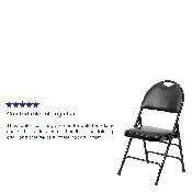 HERCULES Series Ultra-Premium Triple Braced Black Vinyl Metal Folding Chair with Easy-Carry Handle, HA-MC705AV-3-BK-GG