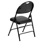 HERCULES Series Ultra-Premium Triple Braced Black Vinyl Metal Folding Chair with Easy-Carry Handle, HA-MC705AV-3-BK-GG