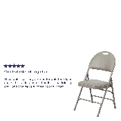 HERCULES Series Ultra-Premium Triple Braced Gray Vinyl Metal Folding Chair with Easy-Carry Handle, HA-MC705AV-3-GY-GG