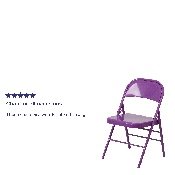 HERCULES COLORBURST Series Impulsive Purple Triple Braced & Double Hinged Metal Folding Chair, HF3-PUR-GG