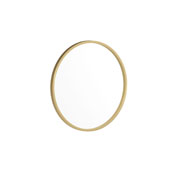 Julianne 20" Round Gold Metal Framed Wall Mirror - Large Accent Mirror for Bathroom, Vanity, Entryway, Dining Room, & Living Room, HFKHD-0GD-CRE8-291315-GG