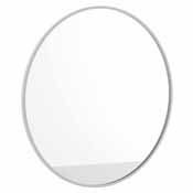Julianne 36" Round Silver Metal Framed Wall Mirror - Large Accent Mirror for Bathroom, Vanity, Entryway, Dining Room, & Living Room