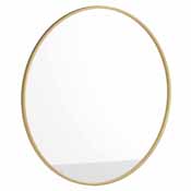Julianne 36" Round Gold Metal Framed Wall Mirror - Large Accent Mirror for Bathroom, Vanity, Entryway, Dining Room, & Living Room