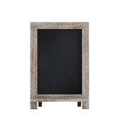 Canterbury 9.5" x 14" Weathered Tabletop Magnetic Chalkboard Sign with Metal Scrolled Legs, Hanging Wall Chalkboard, Countertop Memo Board, HFKHD-GDI-CRE8-322315-GG
