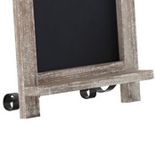 Canterbury 9.5" x 14" Weathered Tabletop Magnetic Chalkboard Sign with Metal Scrolled Legs, Hanging Wall Chalkboard, Countertop Memo Board, HFKHD-GDI-CRE8-322315-GG