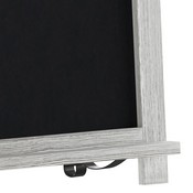 Canterbury 12" x 17" Whitewashed Tabletop Magnetic Chalkboard Sign with Metal Scrolled Legs, Hanging Wall Chalkboard, Countertop Memo Board, HFKHD-GDIS-CRE8-522315-GG