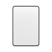 Janinne 20" x 30" Decorative Wall Mirror - Rounded Corners, Bathroom & Living Room Glass Mirror Hangs Horizontal Or Vertical, Matte Black, HFMHD-GDI-CRE8-212315-GG