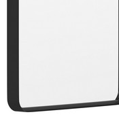 Janinne 20" x 30" Decorative Wall Mirror - Rounded Corners, Bathroom & Living Room Glass Mirror Hangs Horizontal Or Vertical, Matte Black, HFMHD-GDI-CRE8-212315-GG