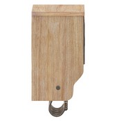 Daly Wall Mounted 24 Inch Solid Pine Wood Storage Rack with Upper Shelf, 5 Hooks, Wire Baskets For Entryway, Kitchen, Bathroom in Rustic Brown, HFMHD-GDI-CRE8-902315-GG