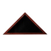 Sheehan Mahogany Memorial Flag Display Case - Solid Wood Military Flag Display Case for 9.5 x 5 American Veteran Flag, HFMHD-GDIS-CRE8-254315-GG