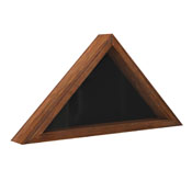 Sheehan Rustic Brown Memorial Flag Display Case - Solid Wood Military Flag Display Case for 9.5 x 5 American Veteran Flag, HFMHD-GDIS-CRE8-602315-GG