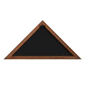 Sheehan Rustic Brown Memorial Flag Display Case - Solid Wood Military Flag Display Case for 9.5 x 5 American Veteran Flag, HFMHD-GDIS-CRE8-602315-GG