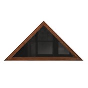 Sheehan Rustic Brown Memorial Flag Display Case - Solid Wood Military Flag Display Case for 9.5 x 5 American Veteran Flag, HFMHD-GDIS-CRE8-602315-GG