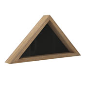 Sheehan Weathered Wood Memorial Flag Display Case - Solid Wood Military Flag Display Case for 9.5 x 5 American Veteran Flag, HFMHD-GDIS-CRE8-702315-GG
