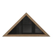 Sheehan Weathered Wood Memorial Flag Display Case - Solid Wood Military Flag Display Case for 9.5 x 5 American Veteran Flag, HFMHD-GDIS-CRE8-702315-GG