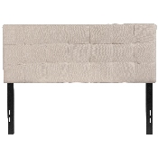 Bedford Tufted Upholstered Full Size Headboard in Beige Fabric, HG-HB1704-F-B-GG