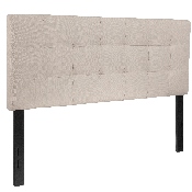 Bedford Tufted Upholstered Full Size Headboard in Beige Fabric, HG-HB1704-F-B-GG