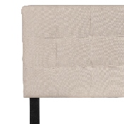 Bedford Tufted Upholstered Full Size Headboard in Beige Fabric, HG-HB1704-F-B-GG