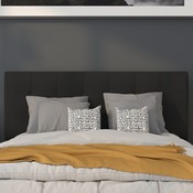 Bedford Tufted Upholstered Full Size Headboard in Black Fabric, HG-HB1704-F-BK-GG