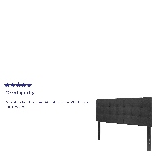 Bedford Tufted Upholstered Full Size Headboard in Black Fabric, HG-HB1704-F-BK-GG