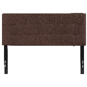 Bedford Tufted Upholstered Full Size Headboard in Dark Brown Fabric, HG-HB1704-F-DBR-GG
