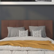 Bedford Tufted Upholstered Full Size Headboard in Dark Brown Fabric, HG-HB1704-F-DBR-GG