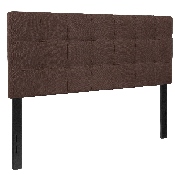 Bedford Tufted Upholstered Full Size Headboard in Dark Brown Fabric, HG-HB1704-F-DBR-GG