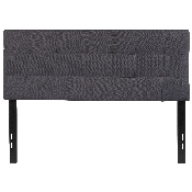 Bedford Tufted Upholstered Full Size Headboard in Dark Gray Fabric, HG-HB1704-F-DG-GG