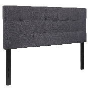 Bedford Tufted Upholstered Full Size Headboard in Dark Gray Fabric, HG-HB1704-F-DG-GG