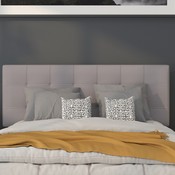 Bedford Tufted Upholstered Full Size Headboard in Light Gray Fabric, HG-HB1704-F-LG-GG