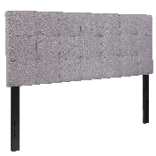 Bedford Tufted Upholstered Full Size Headboard in Light Gray Fabric, HG-HB1704-F-LG-GG