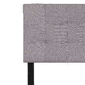 Bedford Tufted Upholstered Full Size Headboard in Light Gray Fabric, HG-HB1704-F-LG-GG
