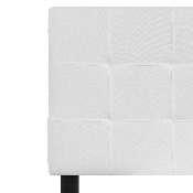 Bedford Tufted Upholstered Full Size Headboard in White Fabric, HG-HB1704-F-W-GG