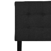 Bedford Tufted Upholstered King Size Headboard in Black Fabric, HG-HB1704-K-BK-GG