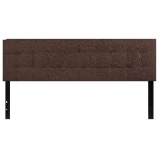 Bedford Tufted Upholstered King Size Headboard in Dark Brown Fabric, HG-HB1704-K-DBR-GG