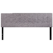 Bedford Tufted Upholstered King Size Headboard in Light Gray Fabric, HG-HB1704-K-LG-GG