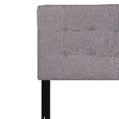 Bedford Tufted Upholstered King Size Headboard in Light Gray Fabric, HG-HB1704-K-LG-GG