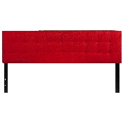 Bedford Tufted Upholstered King Size Headboard in Red Fabric, HG-HB1704-K-R-GG
