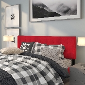 Bedford Tufted Upholstered King Size Headboard in Red Fabric, HG-HB1704-K-R-GG