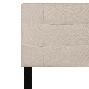 Bedford Tufted Upholstered Queen Size Headboard in Beige Fabric, HG-HB1704-Q-B-GG