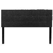 Bedford Tufted Upholstered Queen Size Headboard in Black Fabric, HG-HB1704-Q-BK-GG