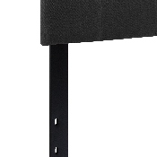 Bedford Tufted Upholstered Queen Size Headboard in Black Fabric, HG-HB1704-Q-BK-GG