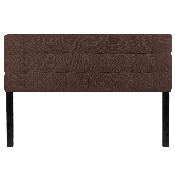 Bedford Tufted Upholstered Queen Size Headboard in Dark Brown Fabric, HG-HB1704-Q-DBR-GG