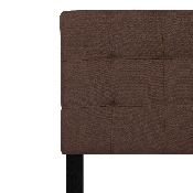 Bedford Tufted Upholstered Queen Size Headboard in Dark Brown Fabric, HG-HB1704-Q-DBR-GG