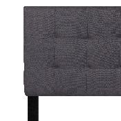 Bedford Tufted Upholstered Queen Size Headboard in Dark Gray Fabric, HG-HB1704-Q-DG-GG