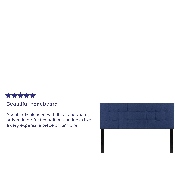 Bedford Tufted Upholstered Queen Size Headboard in Navy Fabric, HG-HB1704-Q-N-GG