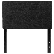 Bedford Tufted Upholstered Twin Size Headboard in Black Fabric, HG-HB1704-T-BK-GG
